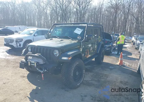 2021 Jeep Wrangler Unlimited Sport 4X4 z USA, uszkodzony, nr VIN 1C4HJXDG5MW575035